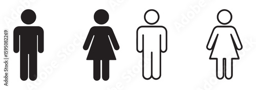 Set of people icon representing group size. Perfect can use in demographic, social media, and team concept