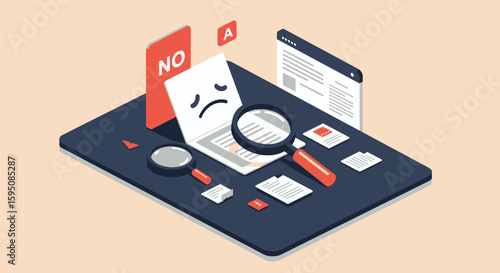 Error Message and Document Rejection Illustration