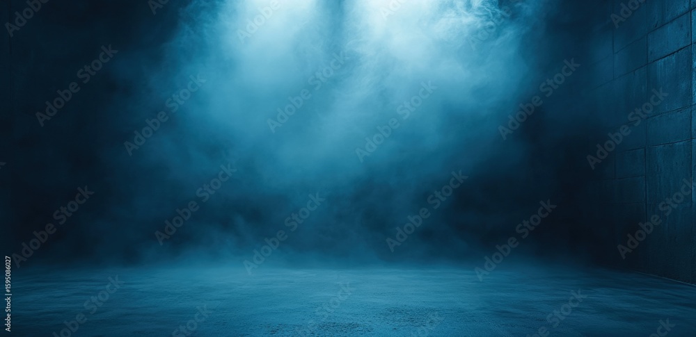 Foggy Atmospheric Scene with Soft Blue Lighting and Mysterious Background for Creative Projects and Visual Artwork Foggy Atmospheric Scene with Soft Blue Lighting and Mysterious Background for Creative Projects and Visual Artwork