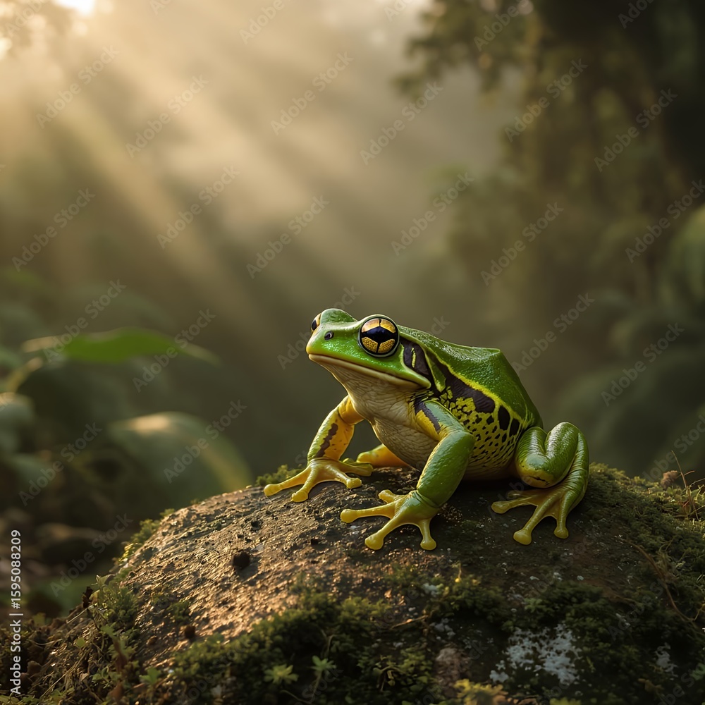 Fototapeta premium Frog on a Rock