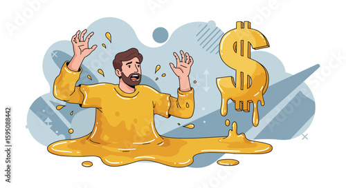 Financial Struggle: Drowning in Money and Greed