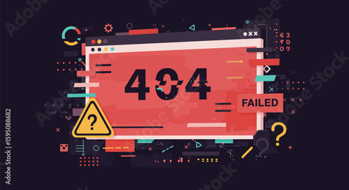 404 Error Page: A Colorful Warning of Broken or Missing Web Pages