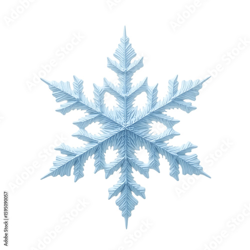 Isolated snowflake winter design element for christmas and new year holiday season graphic vector illustration on transparent background