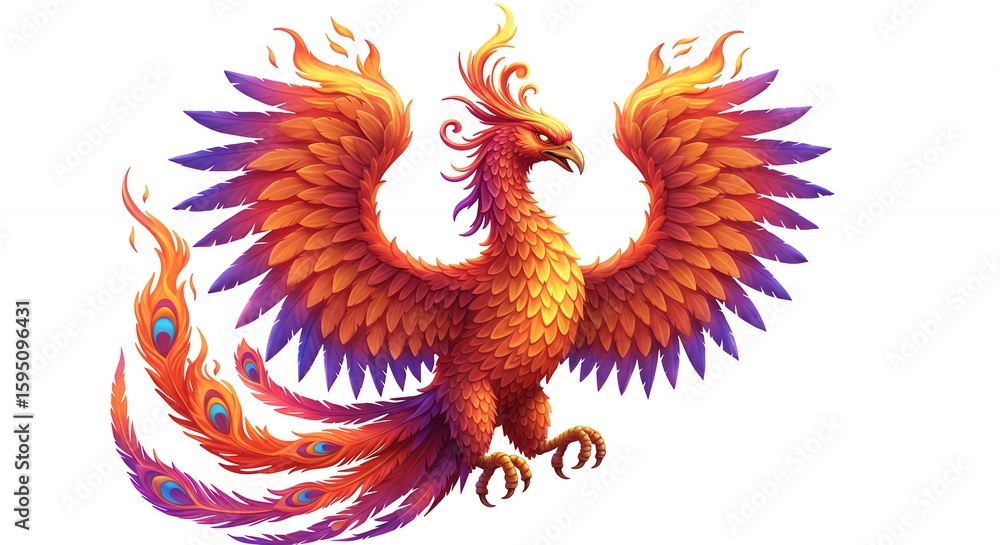 Fototapeta premium Mythical phoenix illustration