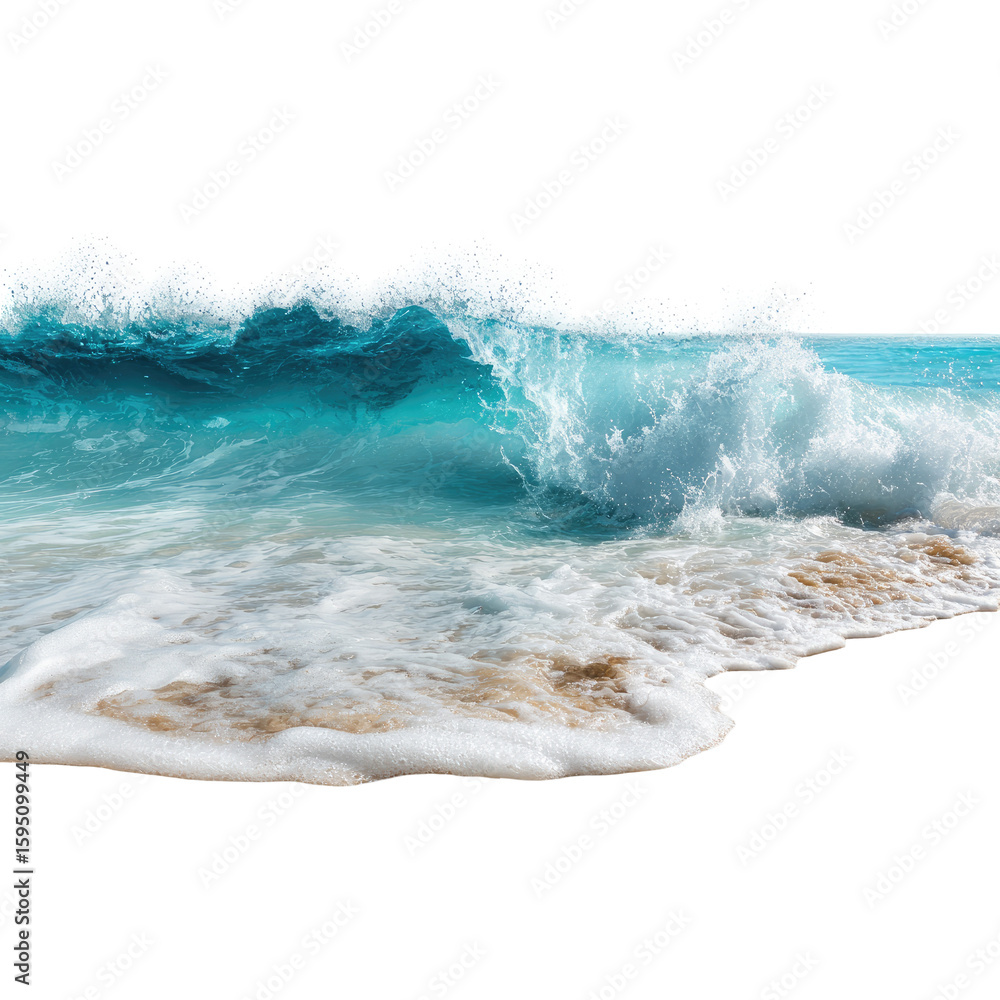 Fototapeta premium Ocean wave crashing on a beach
