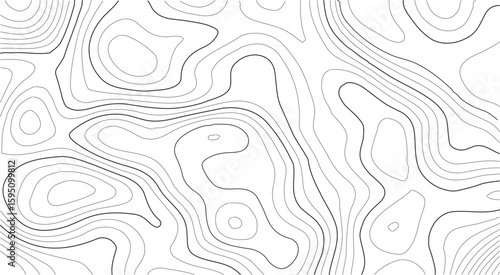 Topography elevation map in cartographic vector style with rustic textures, natural landform contours, and explorer aesthetics, suitable for eco-tourism branding and geography education resources