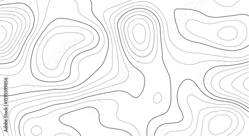 Topography elevation map in cartographic vector style with rustic textures, natural landform contours, and explorer aesthetics, suitable for eco-tourism branding and geography education resources