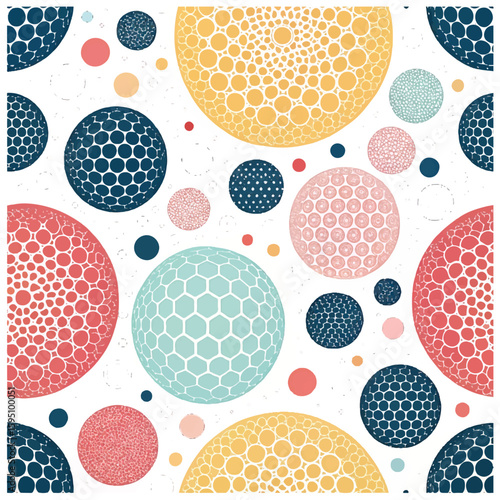 Abstract point meatball dot pattern background vector illustration. Geometric bubble shape texture.