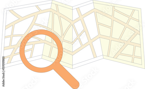 Stylish Magnifying Glass Isolated on White Background for Search and Discovery Concept