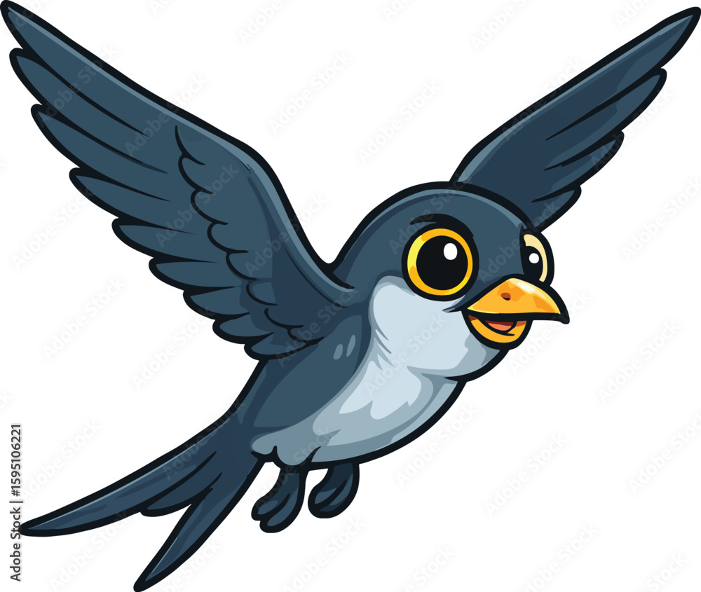 Fototapeta premium Cute Swift Bird With Expressive Eyes