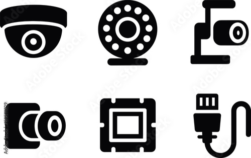 solid icon dome housing IR LED ring pan tilt motor lens module image sensor network cable isolated