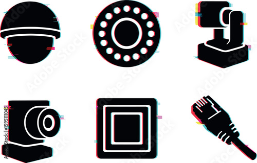 dome housing IR LED ring pan tilt motor lens module image sensor network cable isolated