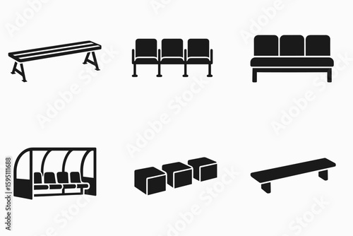 solid icon aluminum player bench fold down seat row padded coaching bench dugout bench unit fied concrete seating weatherproof bleacher plank isolated
