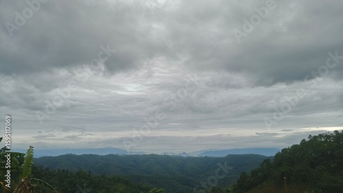 clouds over the mountains