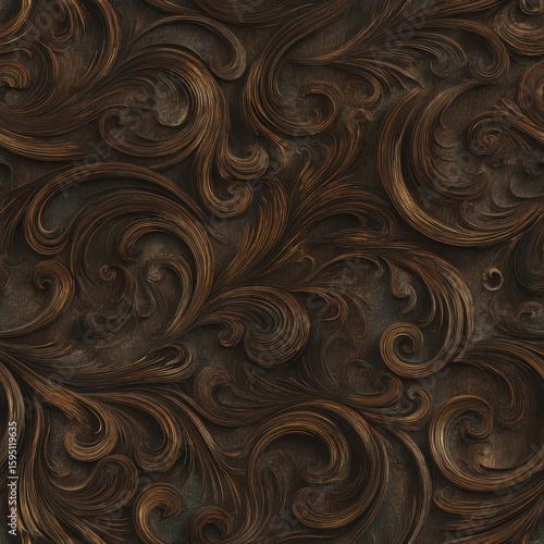 Intricate wood swirl patterns vertical design 6k visual art artistic environment abstract viewpoint
