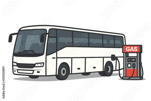 Hydrogen energy bus with isometric design represents alternative energy and zero emission, focusing on hydrogen powered transportation as a green energy solution