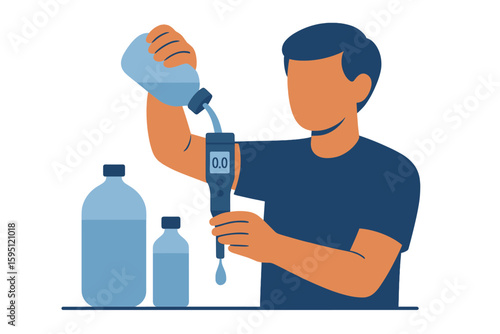 water quality testing device FNU NTU measurement tool lab equipment lake river fluid purity checker liquid clarity tester supply sample analyzer cloudy water control monitor screen technology