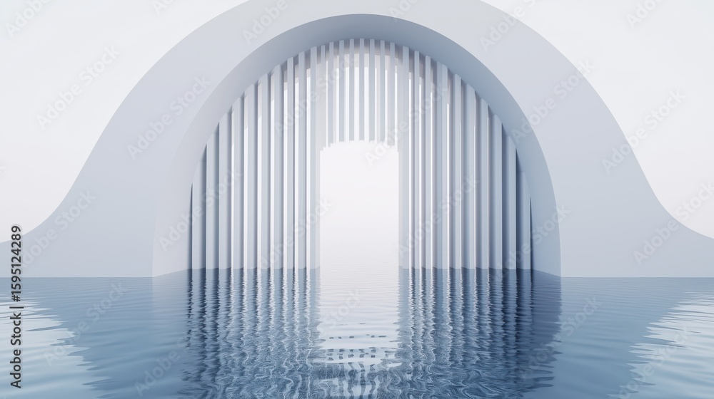 Fototapeta premium Abstract Minimalist Architecture Reflection