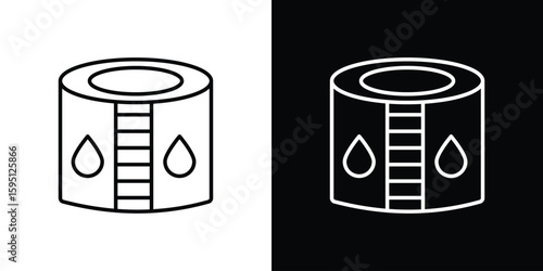 Water tank icon in simple linear style.