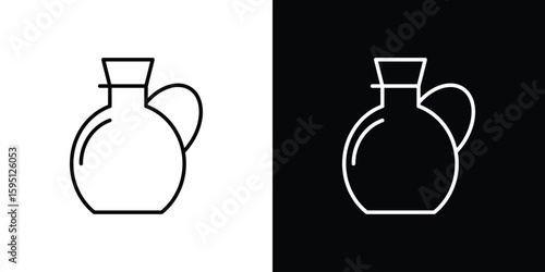 Vinegar icon in simple linear style.