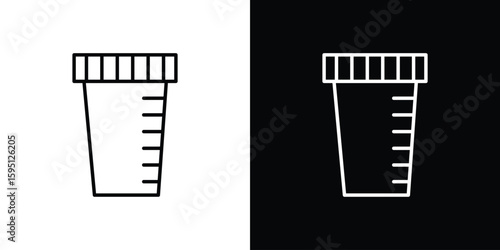 Urine test icon in simple linear style.