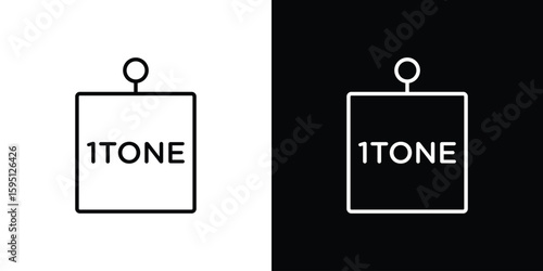 Tonne icon in simple linear style.