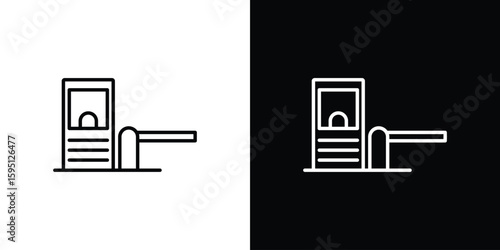 Toll road icon in simple linear style.