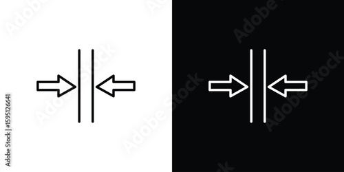 Thickness icon in simple linear style.