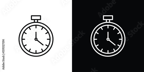 Free Download Stopwatch icon in simple linear style. - GFXLoad