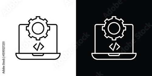 Software Engineering icon in simple linear style.