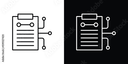 Smart contract icon in simple linear style.
