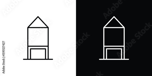 Silo icon in simple linear style.