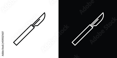 Scalpel icon in simple linear style.