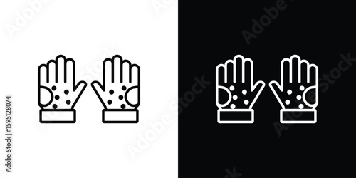 Rash hand icon in simple linear style.