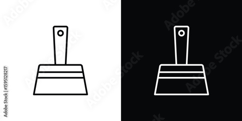 Putty knife icon in simple linear style.