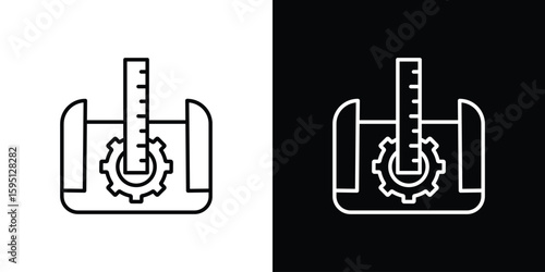 Prototyping icon in simple linear style.