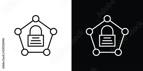 Private network icon in simple linear style.