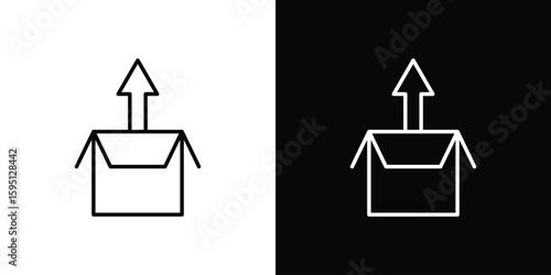 Product release icon in simple linear style.