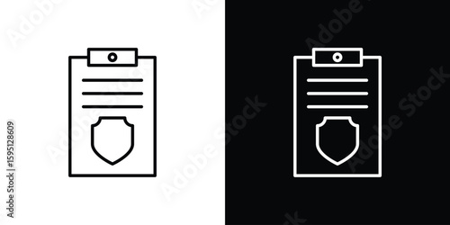 Policy icon in simple linear style.
