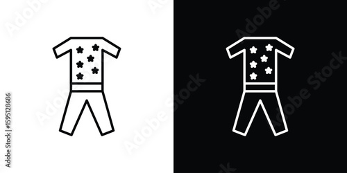 Pijama icon in simple linear style.