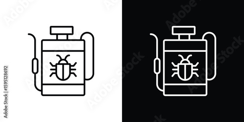 Pesticide icon in simple linear style.