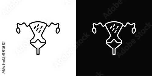 Pelvic inflammatory disease icon in simple linear style.