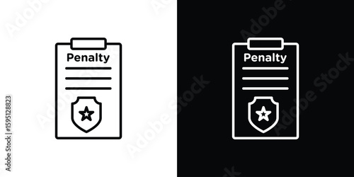 Penalty icon in simple linear style.