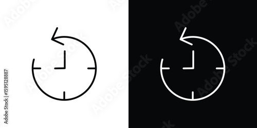 Past icon in simple linear style.