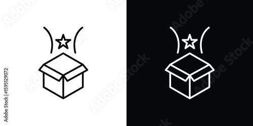 New product icon in simple linear style.