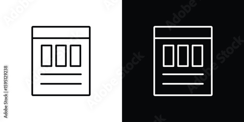 Mood board icon in simple linear style.