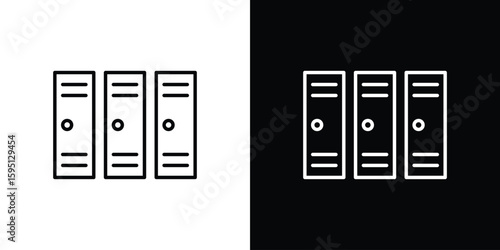 Lockers icon elements. A modern flat and line icons set