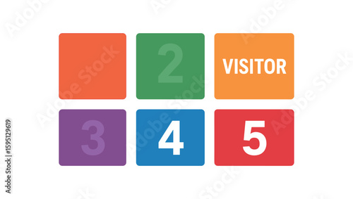 objects faded numbering stencil, visitor spot identifier, assigned space digits, lot number, sequence painted row, contrast numbered edge solid color icon, outline, vector fills, palette, minimal , is