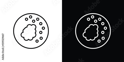 Leukemia icon in simple linear style.