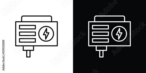 Generator icon in simple linear style.